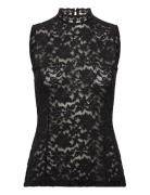 Rosemunde Rwdelicia Lace Sl T-Neck Top Svart