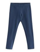 Lindex Leggings Basic Brushed Inside Blå