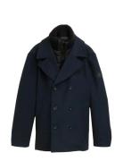 Tom Tailor Wool Caban With Insert Marinblå