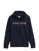 Tom Tailor Printed Hoodie Marinblå