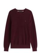 Tommy Hilfiger Essential Structure Crew Neck Burgundy