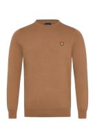 Lyle & Scott Cotton Merino Crew Neck Jumper Brun