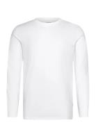 Lindbergh Basic O-Neck Stretch Tee L/S Vit
