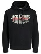 Jack & J S Jjelogo Sweat Hood 2 Col 25/26 Noos Svart