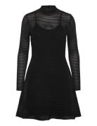 ROTATE Birger Christensen Knitted Flared Mini Dress Svart