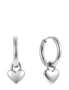 By Jolima Heart Locker Huggie Silver