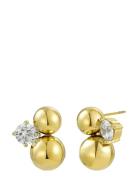 Bud To Rose Brea Crystal Earring Silver Guld