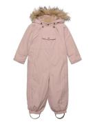 MINI A TURE Matwisti Fleece Lined Snowsuit Fake Fur. Grs Rosa