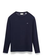 GANT Reg Shield Cneck Sweat Marinblå