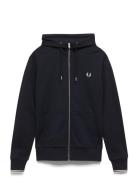 Fred Perry Hooded Zip Sweatshirt Marinblå