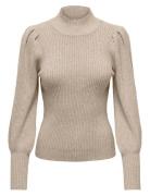 ONLY Onlkatia L/S Highneck Pullover Knt Noos Beige
