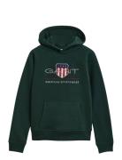 GANT Archive Shield Hoodie Grön