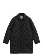 GANT Quilted Coat With Cord Trim Svart