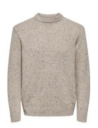 ONLY & SONS Onsbirky Reg Nap Crew Knit Beige