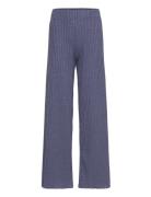 The New Tnrina Wide Glitter Rib Pants Blå
