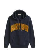 GANT Graphic Hoodie Marinblå